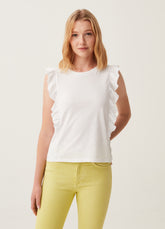 Ovs Cotton Tank Top With Frills
